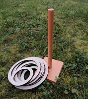 Игра Кольцеброс дерево 8 колец цвет персик 995810