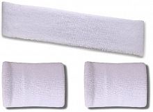 Повязка для головы белый + 2 напульсника ЛВ11 26559