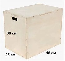 Тумба для запрыгиваний (плиометрический бокс) фанера, 25*30*45 см 996482