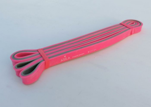 Эспандер-кольцо замкнутое 2,08м х 4,5мм х 1,3 см розово-серый 15 кг Asila 996559