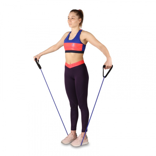 Эспандер для пресса (1 силик жгут, 1,3м) SM-067 красный 5-8 кг Latex Indigo Medium 20555 фото 9