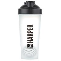 Шейкер 600 мл S01-600 прозрачный с черной крышкой Harper Gym Хрусталь 368735
