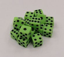 Зары (кубики игральные) 0,7х0,7 см зеленые 02619