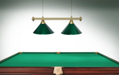 Светильник (лампы) для бильярдного стола зеленый 2 шт 995890