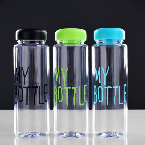 Бутылка для воды 500 мл "My bottle" в мешке микс 2770311 фото 3