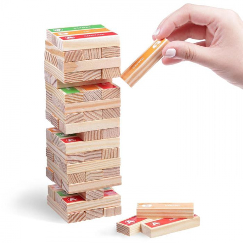 Игра Башня падающая Крокодил, аналог Дженга (Jenga) 1362716 фото 3