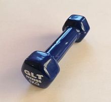 Гантель обливная 1 кг синяя GLT 995327