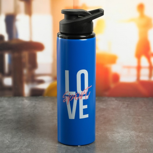 Бутылка для воды 900 мл "Love" синяя 4700749 фото 2