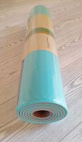 Коврик для йоги 0,6х61х183 см бирюзовый-коричневый TPE Yoga mat 00756-7