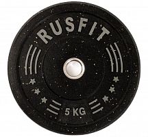 Диск 5 кг, 51 мм, бамперный RusFit 997071