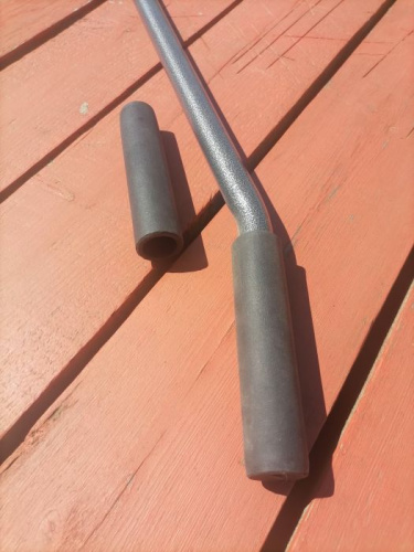 Перекладина для турника или тренажера d-27 мм загнутая серебро антик 996272 Перекладина для турника или тренажера d-27 мм загнутая серебро антик 996272