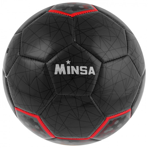 Мяч футбольный №4 черный Minsa 4166926
