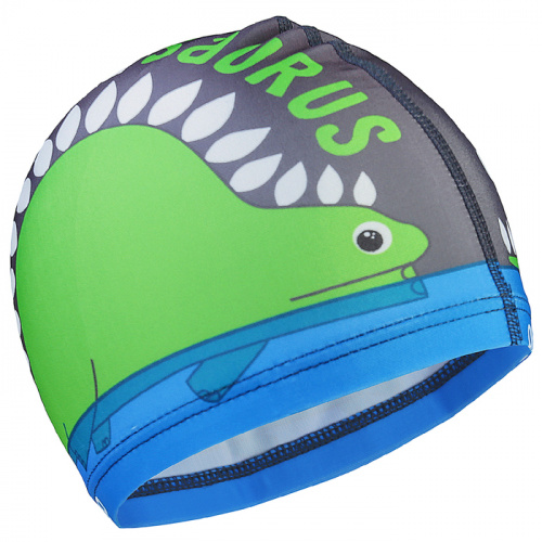 Шапочка для плавания детская Lyc серо-зел Дракоша 3589385