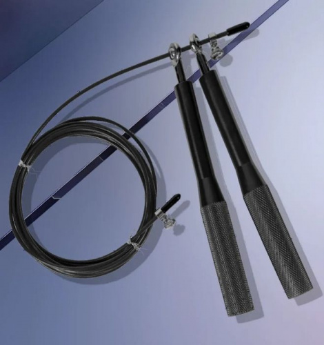 Скакалка 3 м метал. трос черная 995642 Скакалка 3 м метал. трос черная 995642